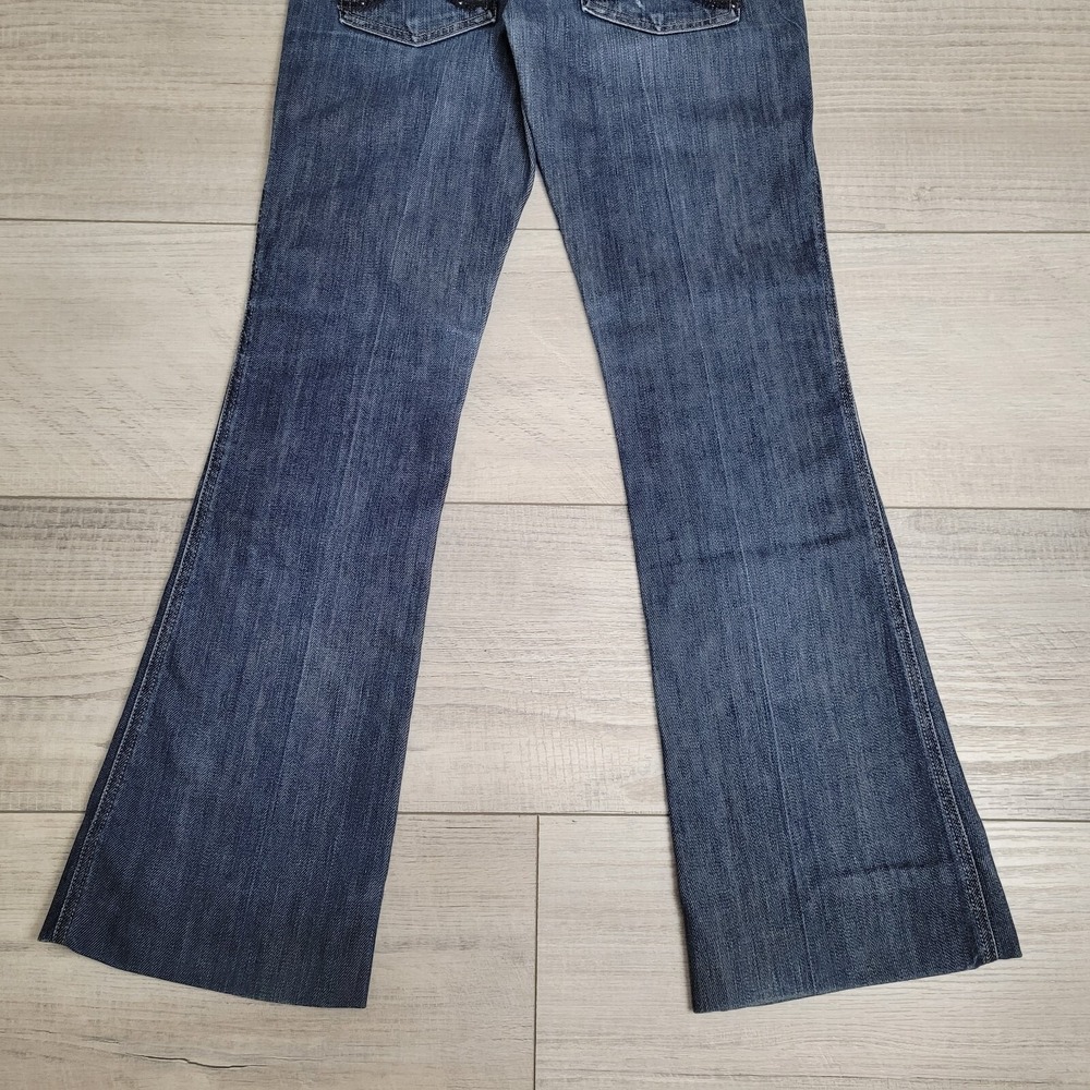7 FOR ALL MANKIND Jeans Womens 27 "A Pocket" Boot Cut Demin Flare Cowboy Western - Picture 13 of 16